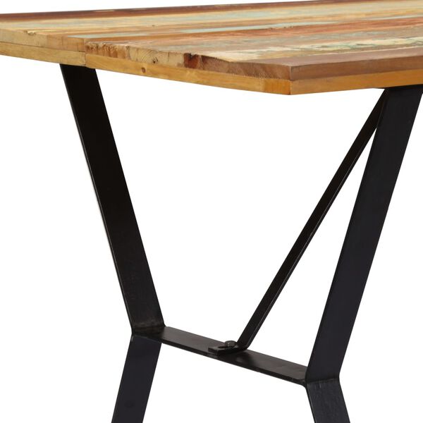 vidaXL Tavolo da Pranzo 140x80x76 cm in Legno Massello di Recupero