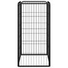 vidaXL Box Cani a 4 Pannelli Nero 50x100cm Acciaio Verniciato Polvere