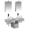 vidaXL Set di Armadi da Bagno 5 pz Grigio Cemento Legno ingegnerizzato