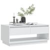 vidaXL Tavolino da Salotto Bianco 102,5x55x44 cm in Truciolato