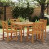 vidaXL Set da Pranzo per Giardino 5 pcs Marrone