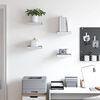 vidaXL Scaffali a Parete 4 pz Rovere e Bianco 23x23,5x3,8 cm in MDF