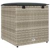 vidaXL Scatola per Cuscini Grigio chiaro 50 x 50 x 50 cm polyrattan