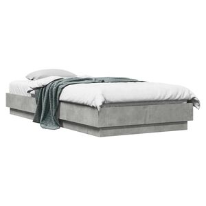vidaXL Struttura letto a pavimento Grigio Cemento 80 x 200 cm