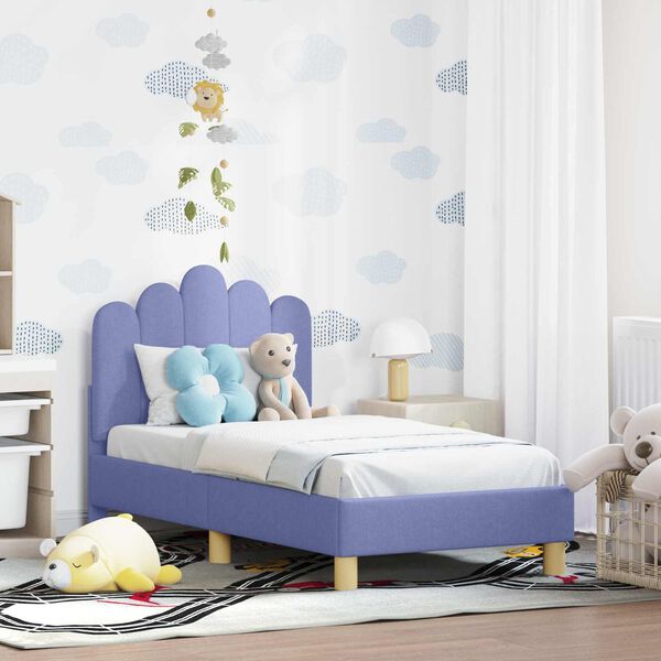 vidaXL Struttura letto per bambini con testata Blu jeans 70 x 140 cm