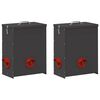 vidaXL Feeder per pollo 2 Nero 32,5 x 20,5 x 43 cm 25 kg