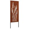 vidaXL Schermo per privacy in giardino Floreale Ruggine 50 x 140 cm
