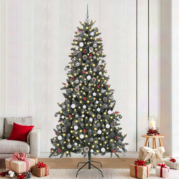 vidaXL Albero di Natale artificiale con 300 LED Verde 240 cm