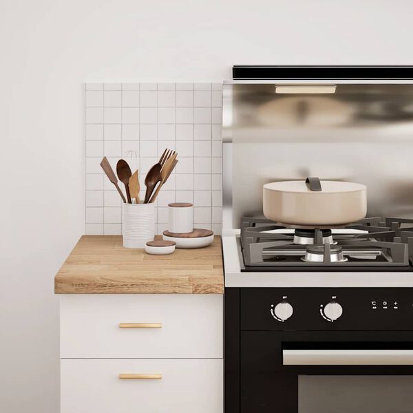 vidaXL Piano di Lavoro Cucina 40x63,5x4 cm Legno Massello Rovere