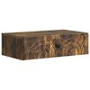 vidaXL Tavolino da Parete Laterale 59 x 34,5 x 17 cm Rovere Fumo