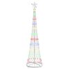 vidaXL Albero di Natale LED Multicolore 51 x 51 x 190 cm Metallo