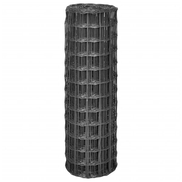 vidaXL Recinzione Euro in Acciaio 10x1,2 m Grigia