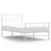 vidaXL Giroletto con Testiera e Pediera Metallo Bianco 100x200 cm