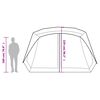 vidaXL Tenda Famiglia LED 10 Persone Grigio/Arancione Rilascio Rapido