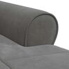 vidaXL Chaise Lounge con cuscino Grigio scuro 91 x 157 x 91 cm Velluto