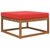 vidaXL Cuscino per divano da esterno Rosso 80 x 80 x 8 cm Poliestere