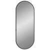 vidaXL Specchio da Parete Nero 50x20 cm Ovale