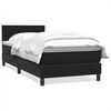 vidaXL Giroletto a Molle con Materasso Nero 80x210 cm Velluto