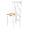 vidaXL Sedie da Pranzo 2 pz Bianche in Legno Massello di Hevea