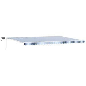 vidaXL Tenda retrattile Blu e Bianco 600 &times; 300 cm