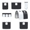 vidaXL Struttura del letto loft per bambini Nero 74,5 x 190 cm Metallo