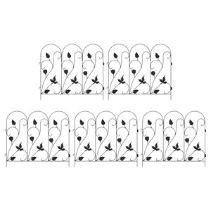 vidaXL Recinzione per Giardino Traliccio Nero 307 x 54,5 x 0,3 cm