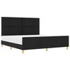 vidaXL Struttura del letto con testiera Nero 180 x 200 cm Tessuto