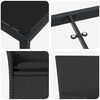vidaXL Set da Pranzo per Giardino con cuscino 3 pcs Nero polyrattan