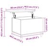 vidaXL Tavolino da Salotto Bianco 60x44,5x45 cm in Legno Multistrato