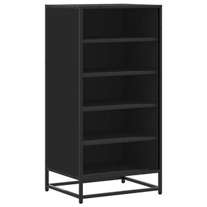 vidaXL Scarpiera Nera 48x38x97,5 cm in Legno Multistrato