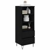 vidaXL Credenza Rovere Nero 40 x 36 x 110 cm Legno multistrato