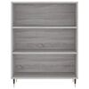 vidaXL Credenza Grigio Sonoma 69,5x32,5x180 cm Legno Multistrato