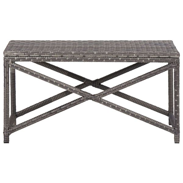 vidaXL Panchina da Giardino 80 cm in Polyrattan Grigio