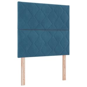 vidaXL Testiera Blu Scuro 90 cm Velluto
