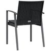 vidaXL Sedie da Giardino con Cuscini 4pz Nere 56,5x57x83 cm Polyrattan