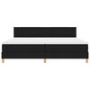 vidaXL Letto a Sorgente LED con materasso Nero 200 x 200 cm Tessuto