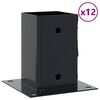 vidaXL Basi per Pali Quadrati 12 pz 91x91mm Acciaio Verniciato Polvere