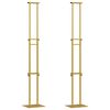 vidaXL Espositori per Fiere 2 pcs Oro 30 x 23,5 x 210 cm Acciaio