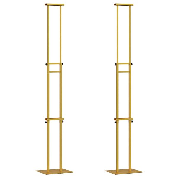 vidaXL Espositori per Fiere 2 pcs Oro 30 x 23,5 x 210 cm Acciaio