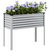 vidaXL Fioriera da giardino 100x45x90 cm in acciaio zincato