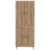 vidaXL Credenza Rovere artigianale 69,5 x 34 x 180 cm