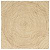 vidaXL Tappeto da Area Naturale e Bianco 120 x 120 cm Juta