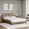vidaXL Letto con Materasso Zadar Cappuccino 140x200cm Similpelle