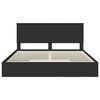 vidaXL Letto con Contenitore Nero 200 x 200 cm Legno multistrato