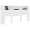 vidaXL Testiera con Contenitore Bianco 200x18,5x104,5 cm