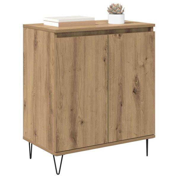 vidaXL Credenza Rovere artigianale 60 x 35 x 70 cm Legno multistrato