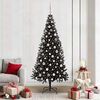 vidaXL Albero di Natale con 300 LED con supporto Nero 210 cm PVC