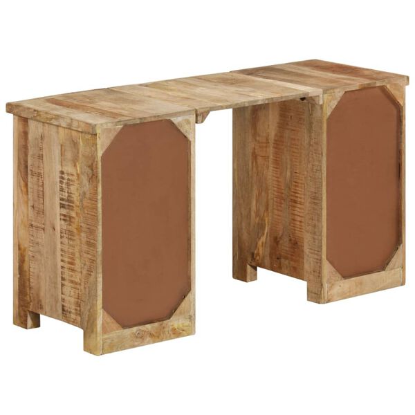vidaXL Scrivania a Colonna in Legno Massello di Mango 140x50x77 cm