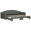 vidaXL Divano Letto con Letto Estraibile Grigio Scuro 80x200 Tessuto