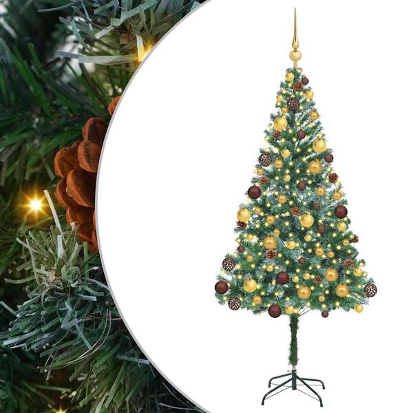 vidaXL Albero di Natale artificiale Verde 180 cm PVC e Acciaio